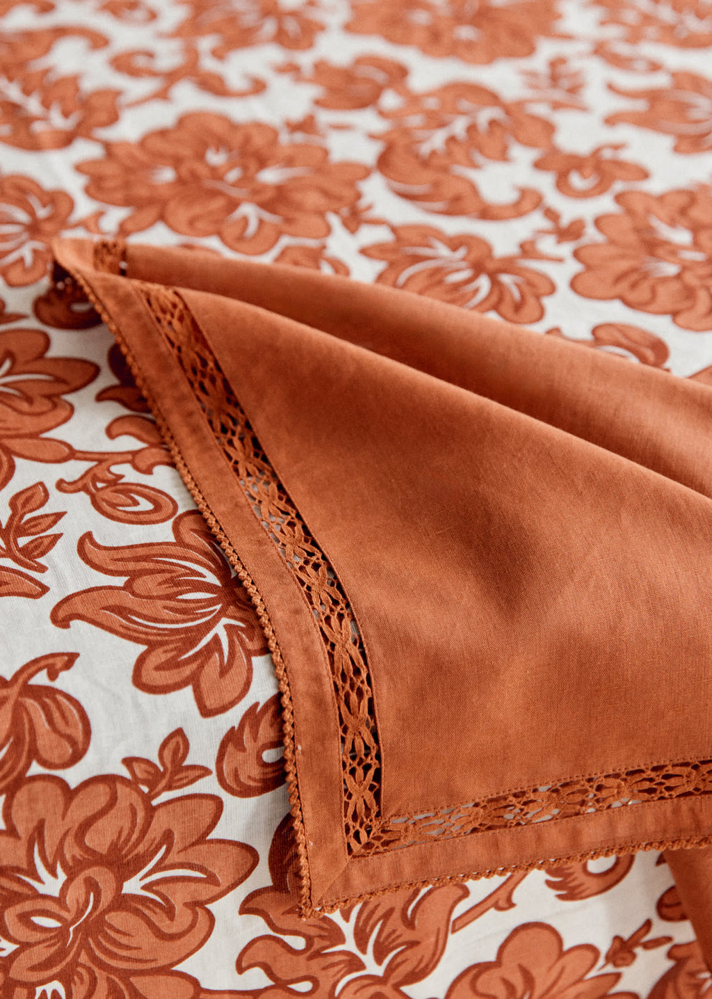 Set de 2 serviettes brodées - Terre De Sienne