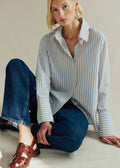 Chemise Marilis - Rayures Ecru Bleu