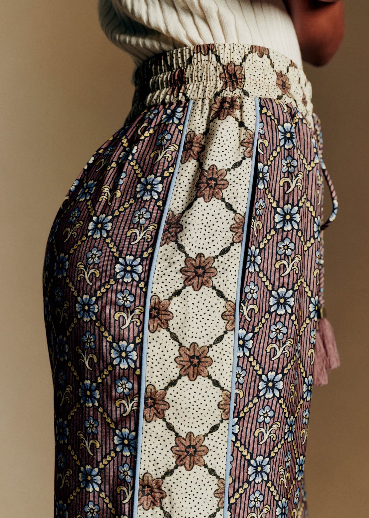 Pantalon Fabbio - Sézane x Antoinette Poisson - Imprimé Coeur Garance