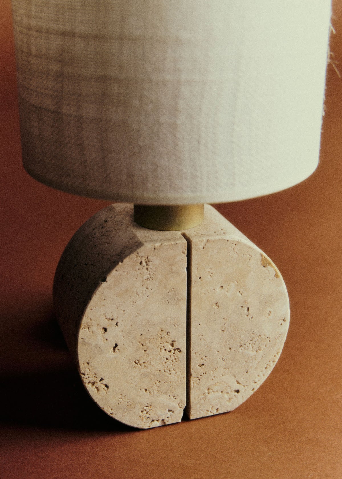 Lampe à poser vintage travertin - Travertin