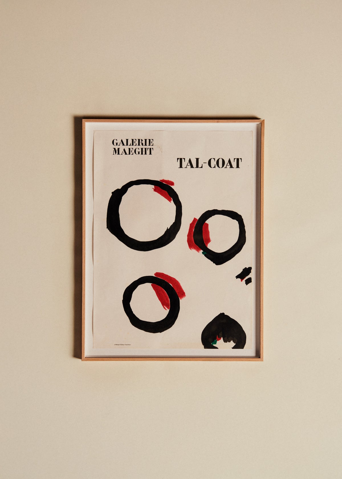 Affiche Galerie Maeght, Tal-Coat - 54,5 x 72,5 cm