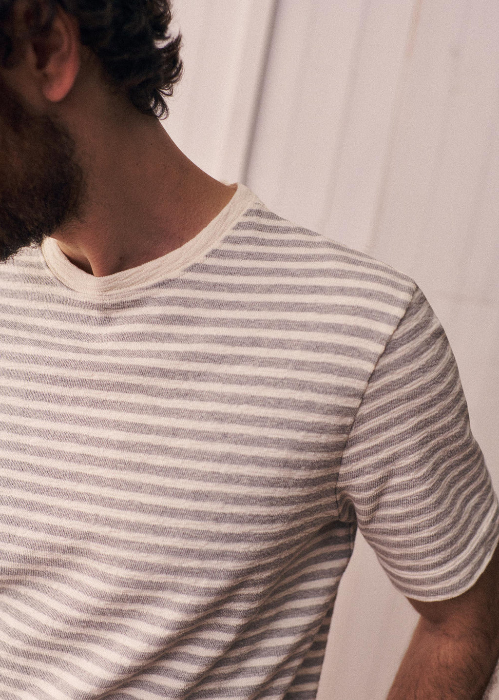 T-Shirt Nilas - Rayures Gris / Écru