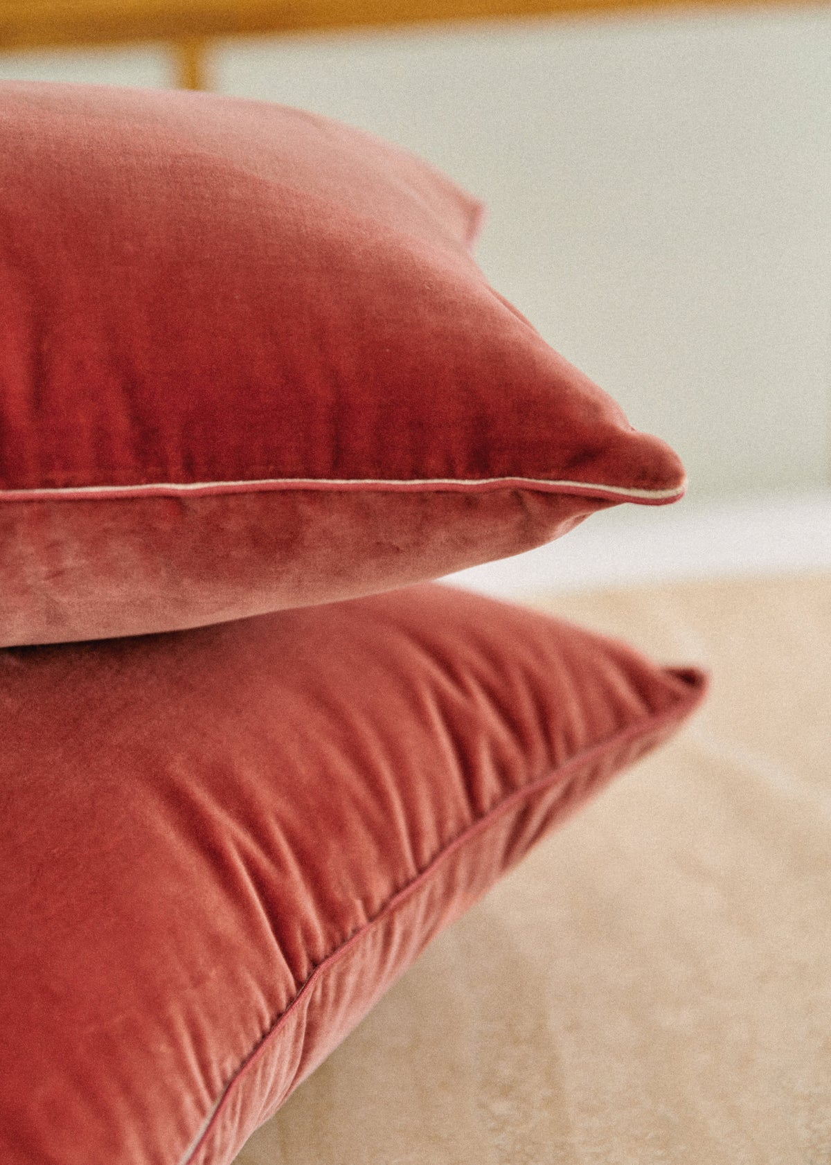Coussin Velours Édition - Grand modèle - Blush