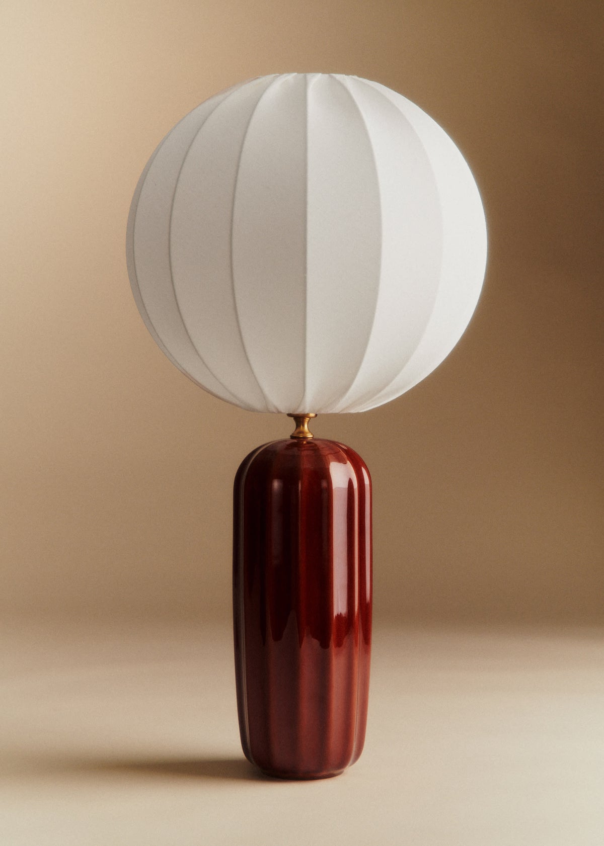 Lampe Traviata Grand Modèle - Moka - Abat-jour Sonate - Écru