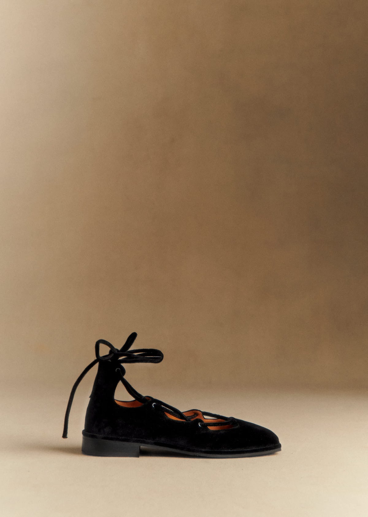 Ballerines Low Leocadie - Noir Velours