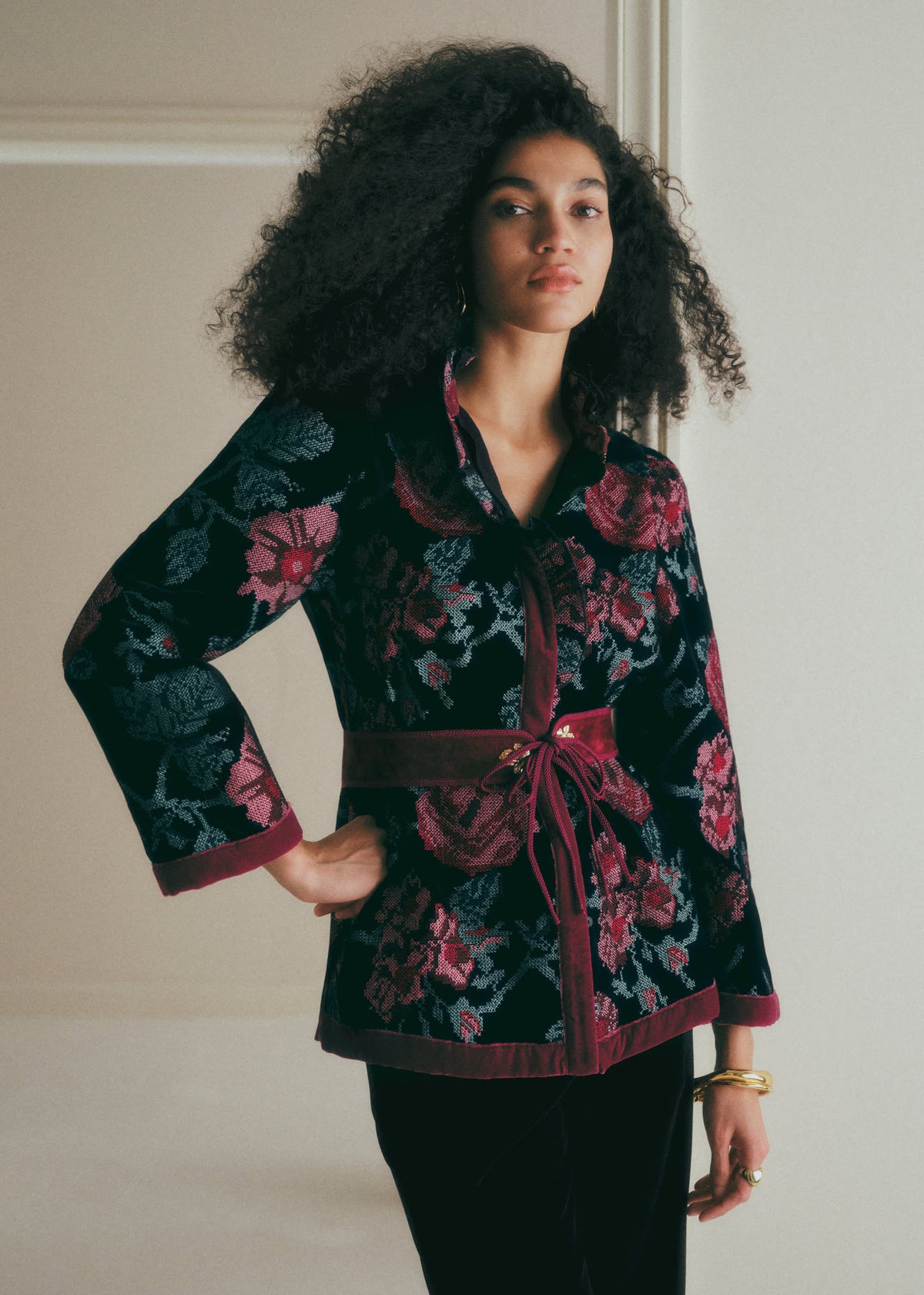 Veste Athais - Noir Rose