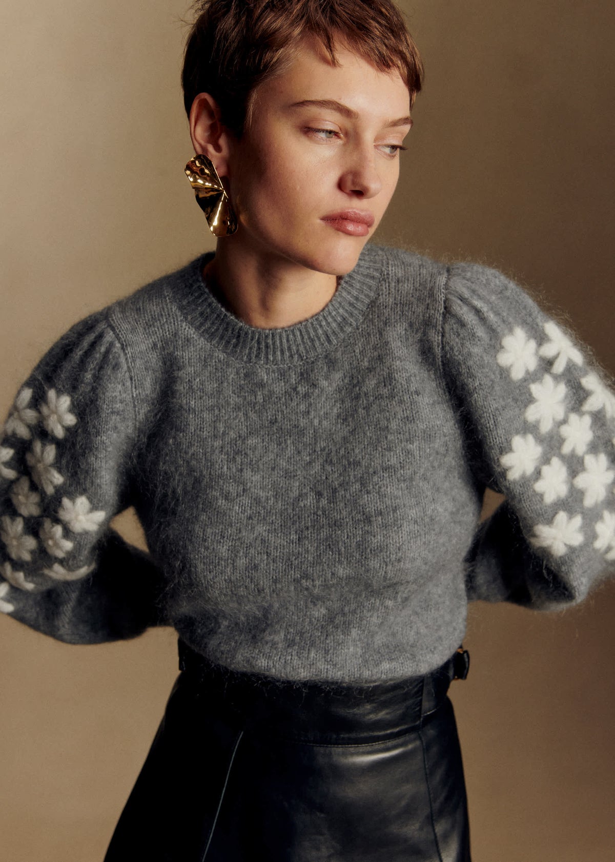 Pull Luke - Gris Moyen / Ecru