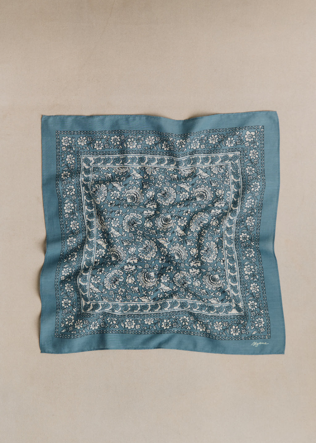 Foulard Gaston - Imprimé Sara Bleu Vintage Marine