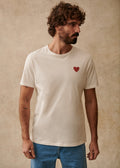 T-Shirt Coeur Chamade - Ecru / Rouge