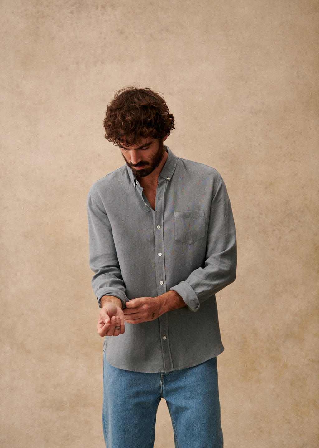 Chemise Charlie Lin - Bleu Acier