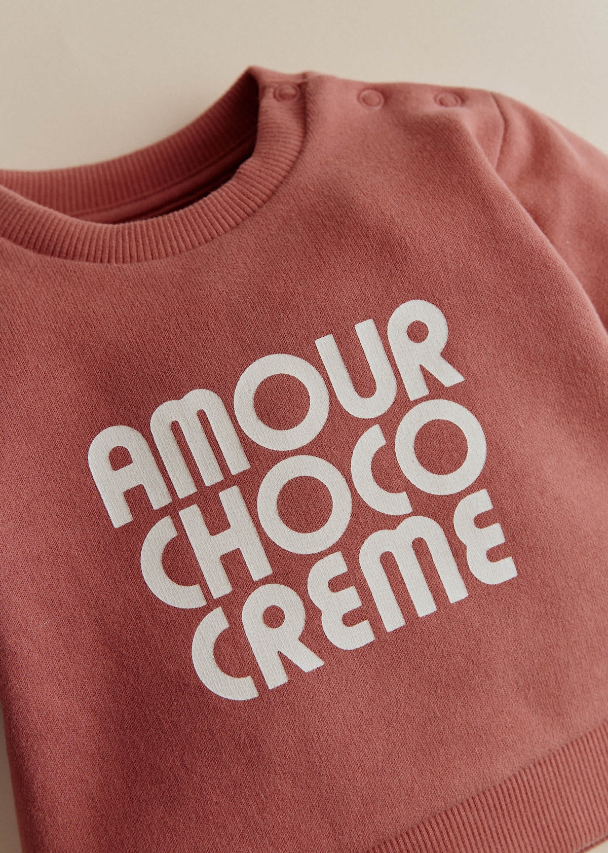 Sweat-Shirt Amour Choco Crème - Sienne