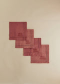 Set de 4 Serviettes - Les Mots brodés - Blush
