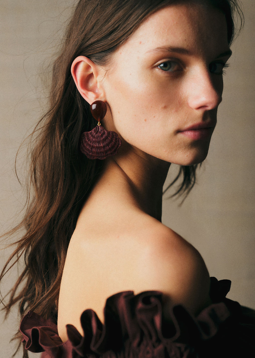 Boucles d'oreilles Valeria - Brun
