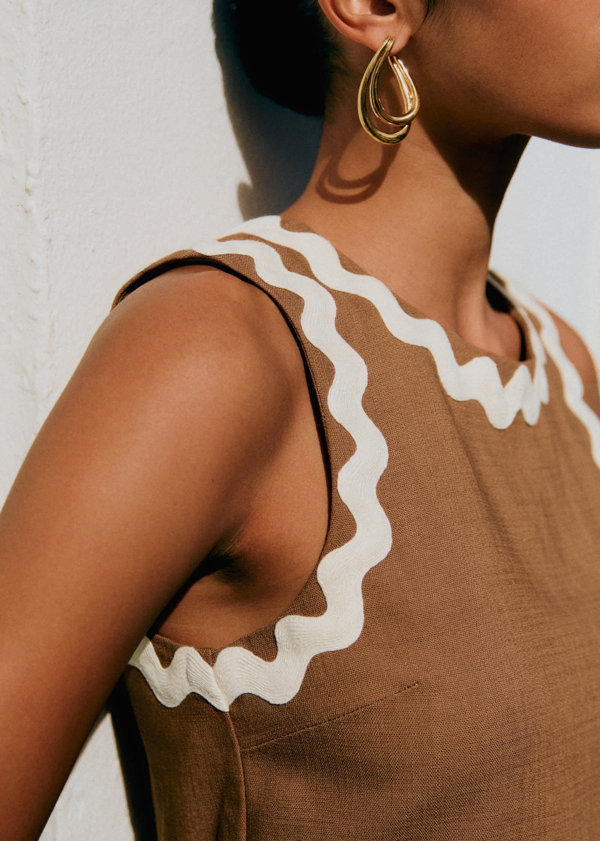 Blouse Dee - Noisette Zigzag Écru
