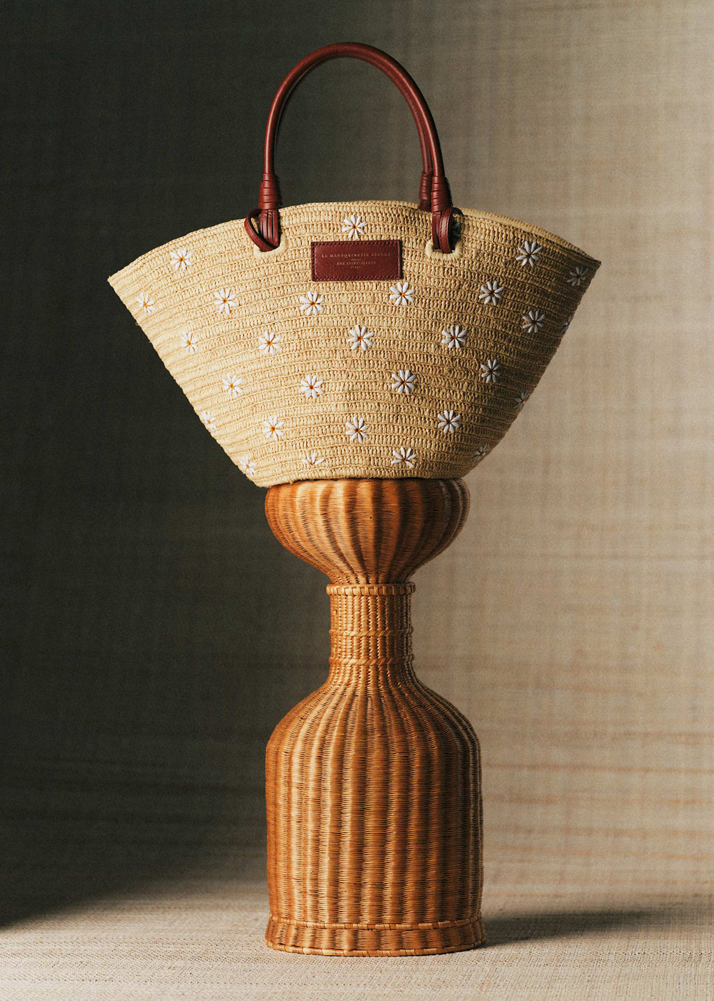 Panier Justine - Broderie Marguerites