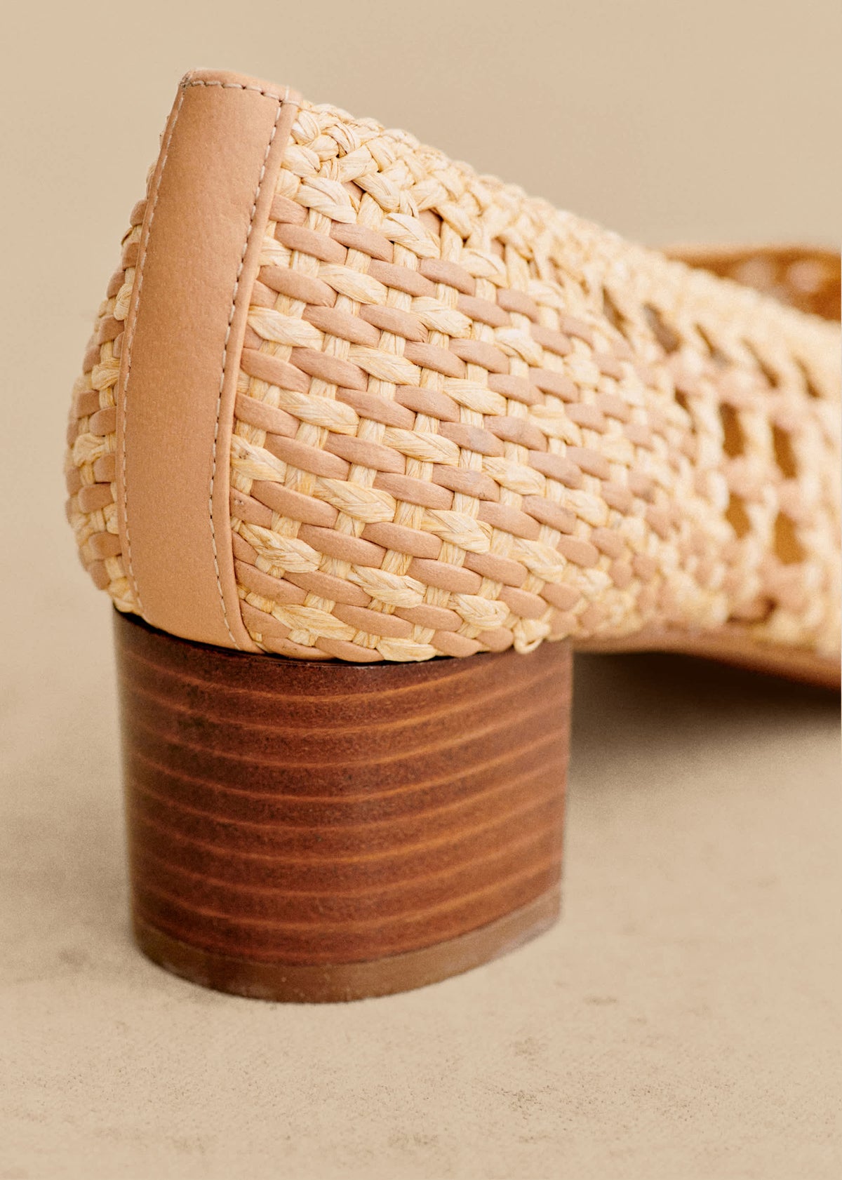Escarpins Anya - Raphia Naturel Tressé