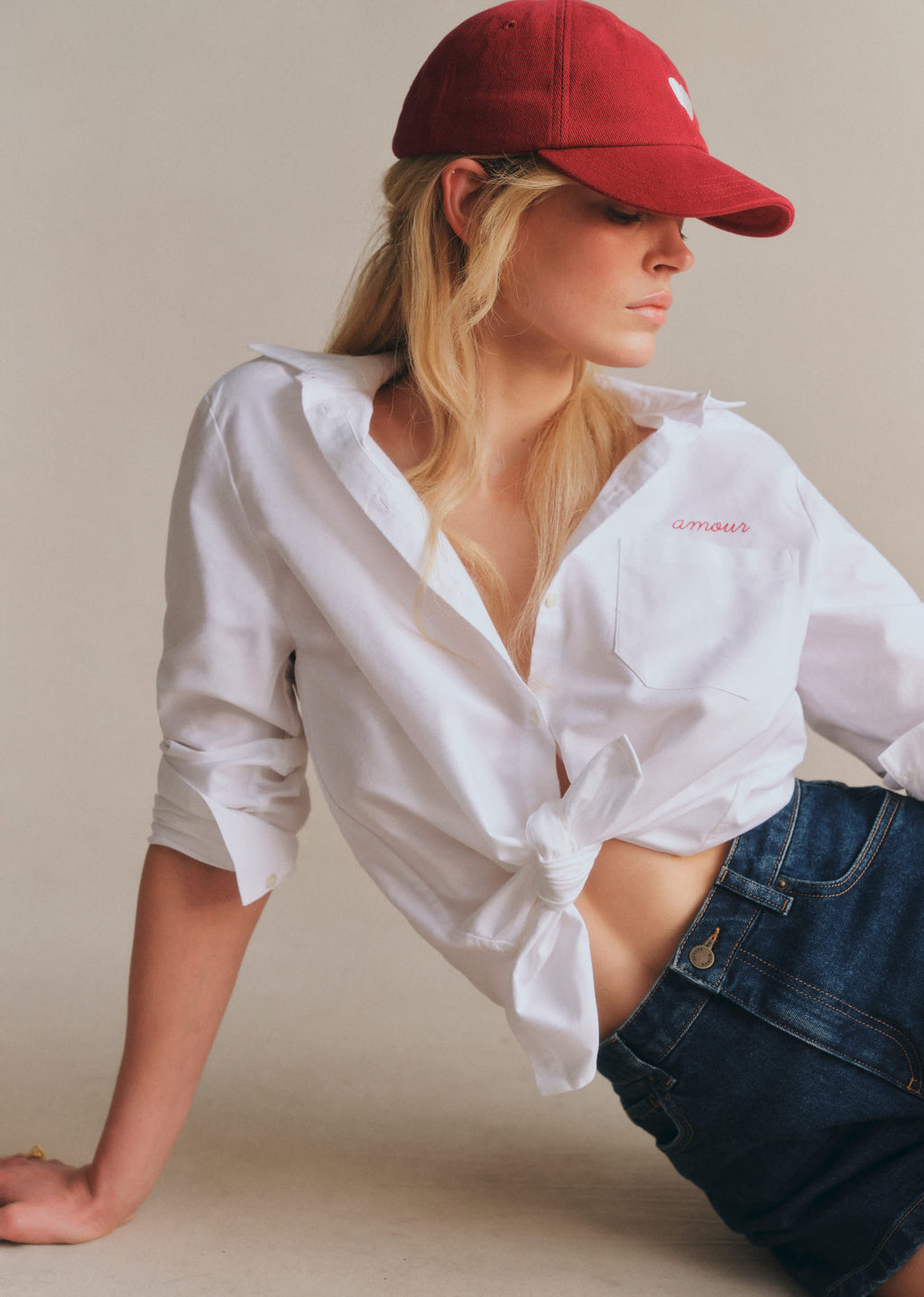 Casquette coeur - Rouge