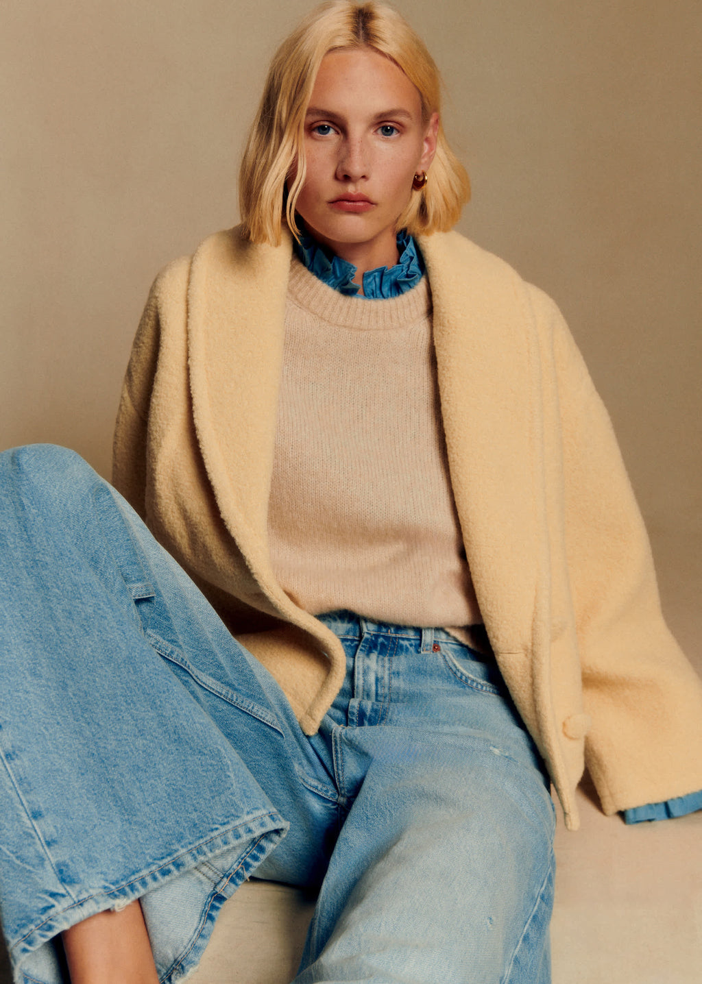 Manteau Ambre - Jaune Pastel - Création Solidaire