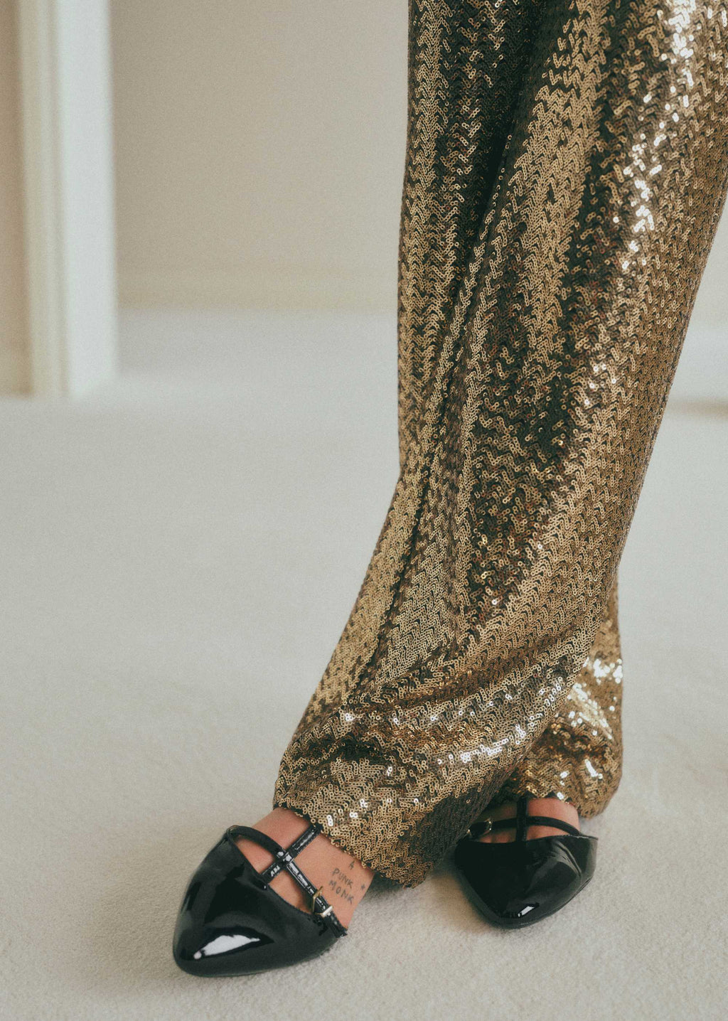Pantalon AZIM - Sequins Chevron Doré