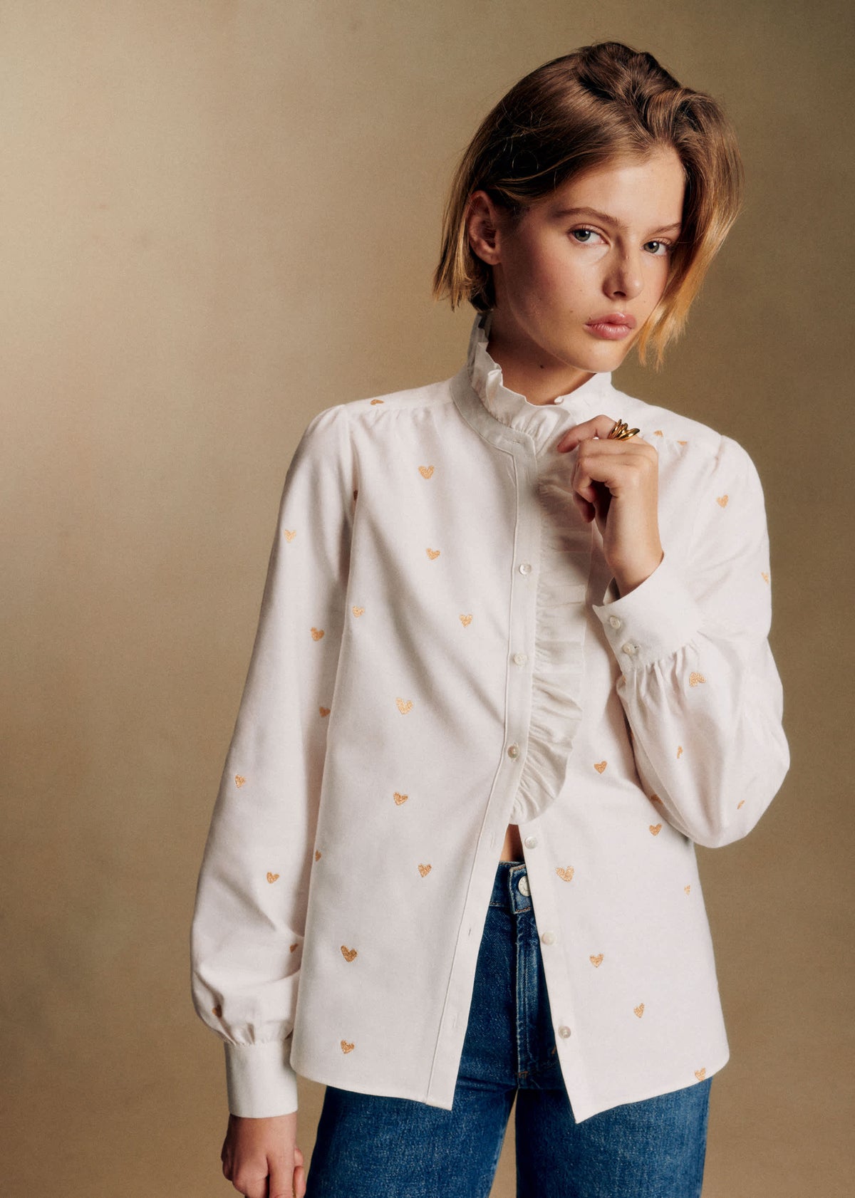 Chemise Chlo - Broderie Coeur Doré