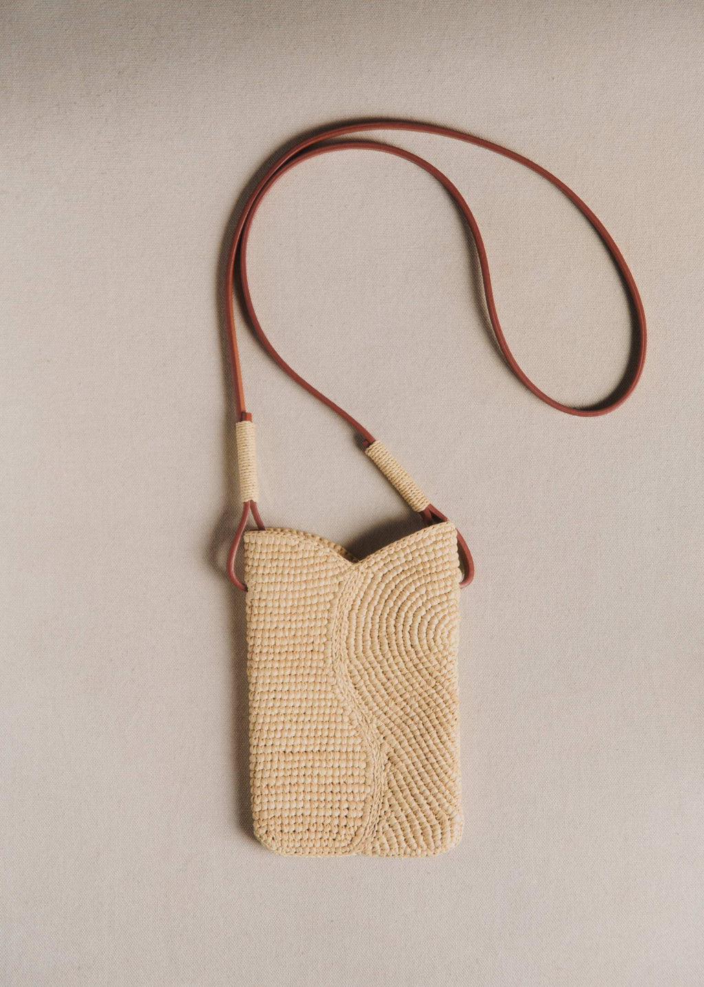 Pochette ELISE - Raphia Naturel Fleurs
