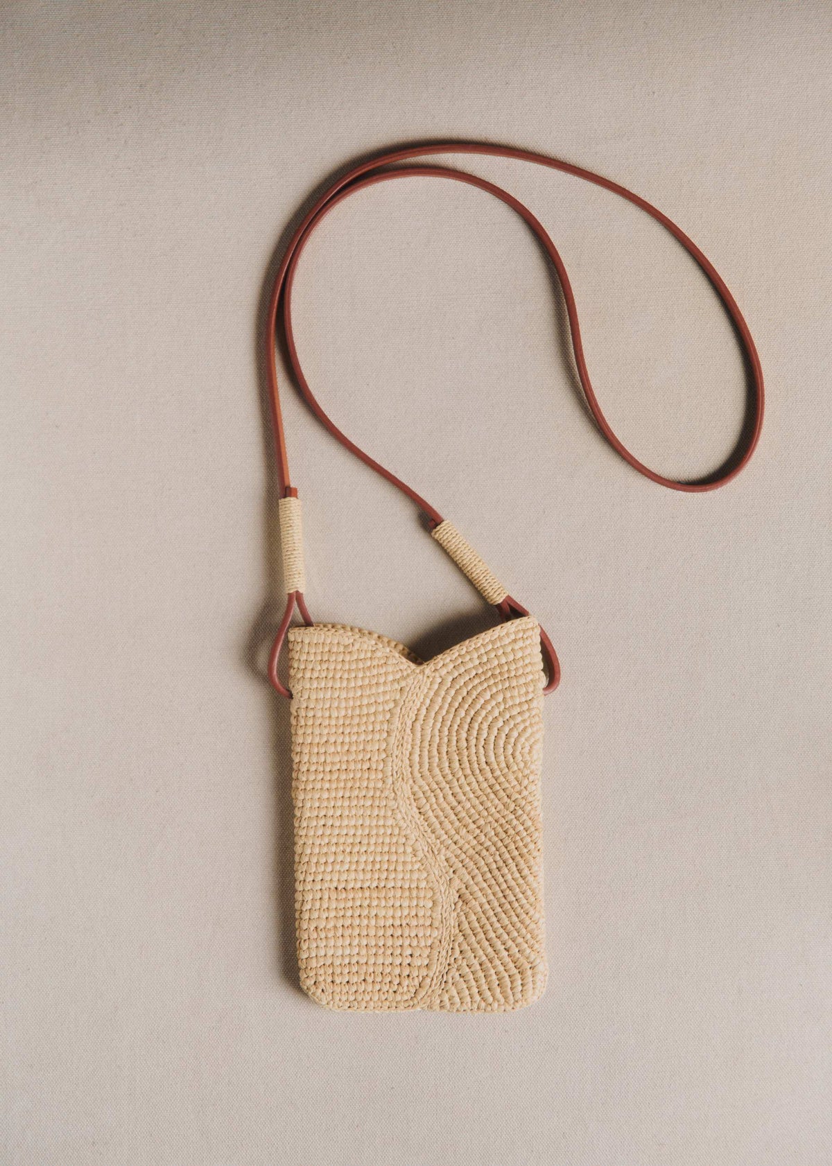 Pochette ELISE - Raphia Naturel Fleurs