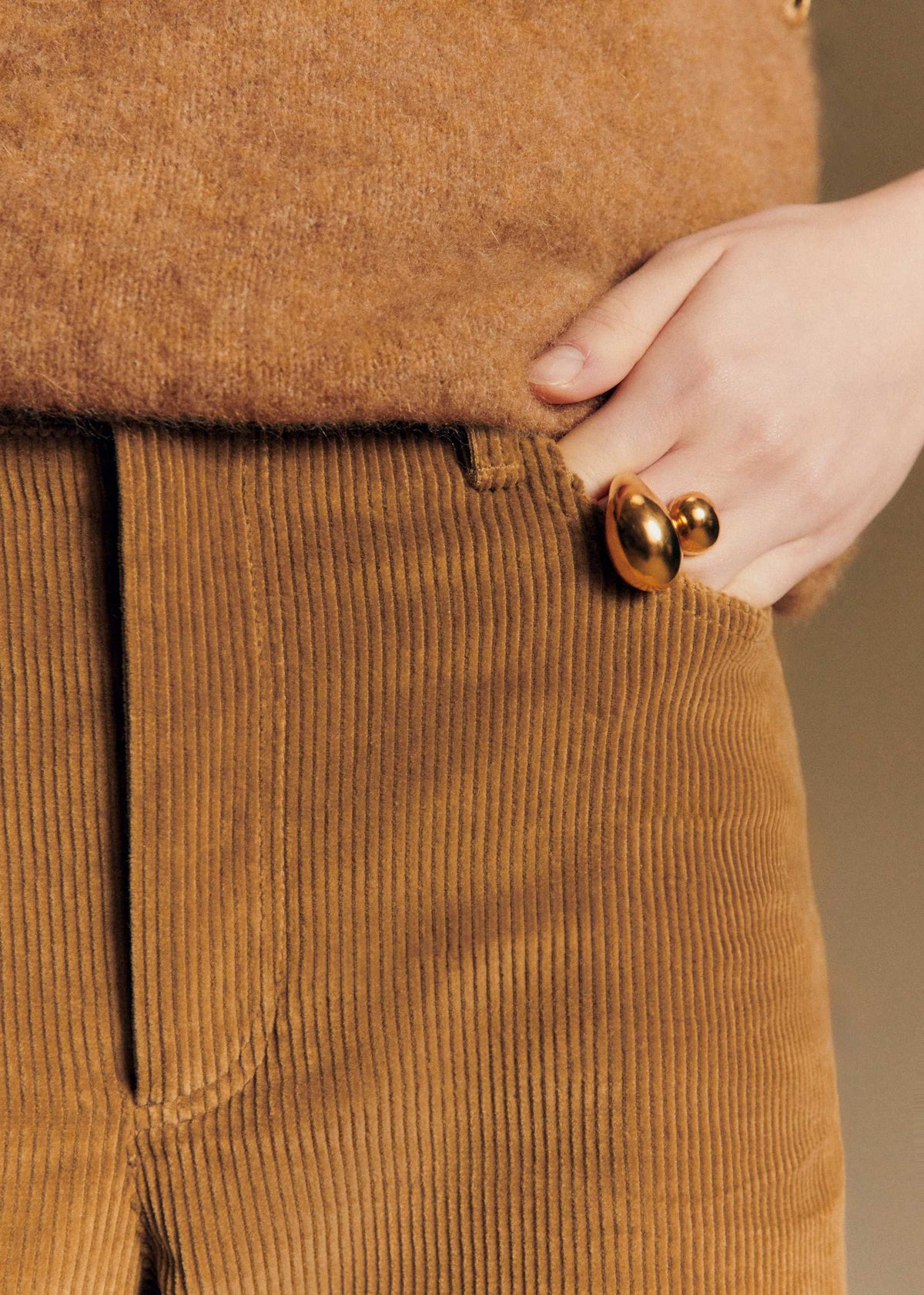 Pantalon Le Wide Leg - Sézane x Antoinette Poisson - Beige