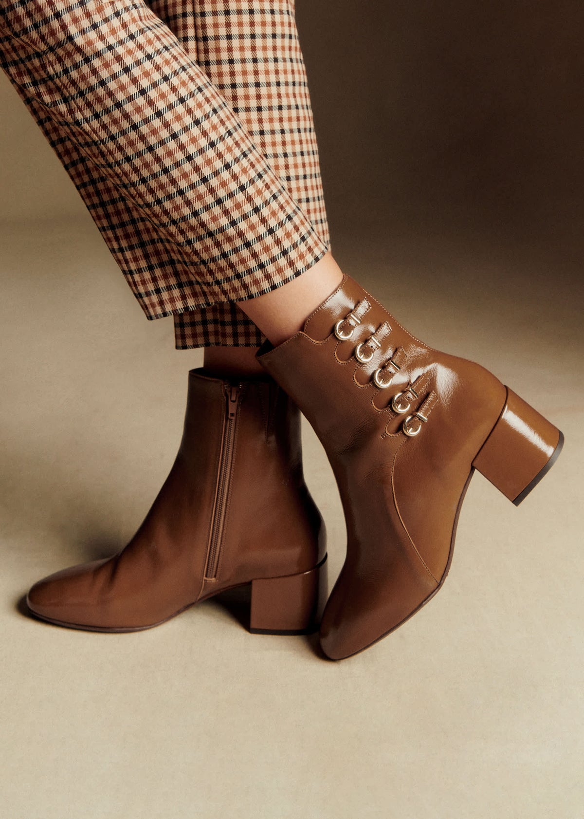 Bottines Leonie - Taupe Vernis