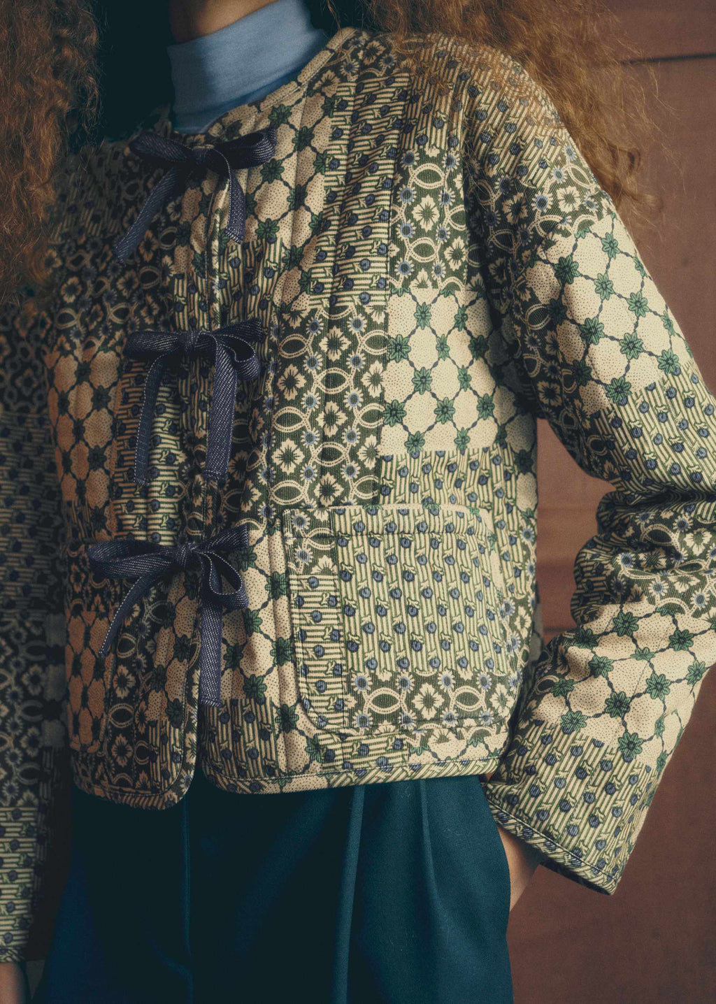 Veste SARIA - Sézane x Antoinette Poisson - Imprimé Patchwork Dominote