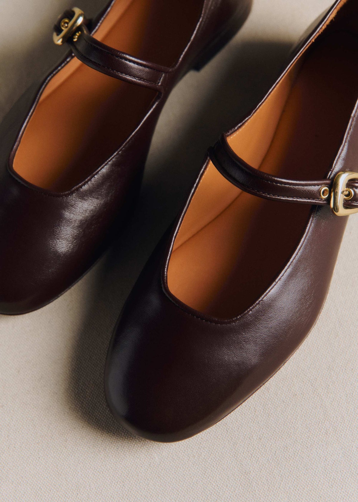 Ballerines Low Valentin - Chocolat Lisse