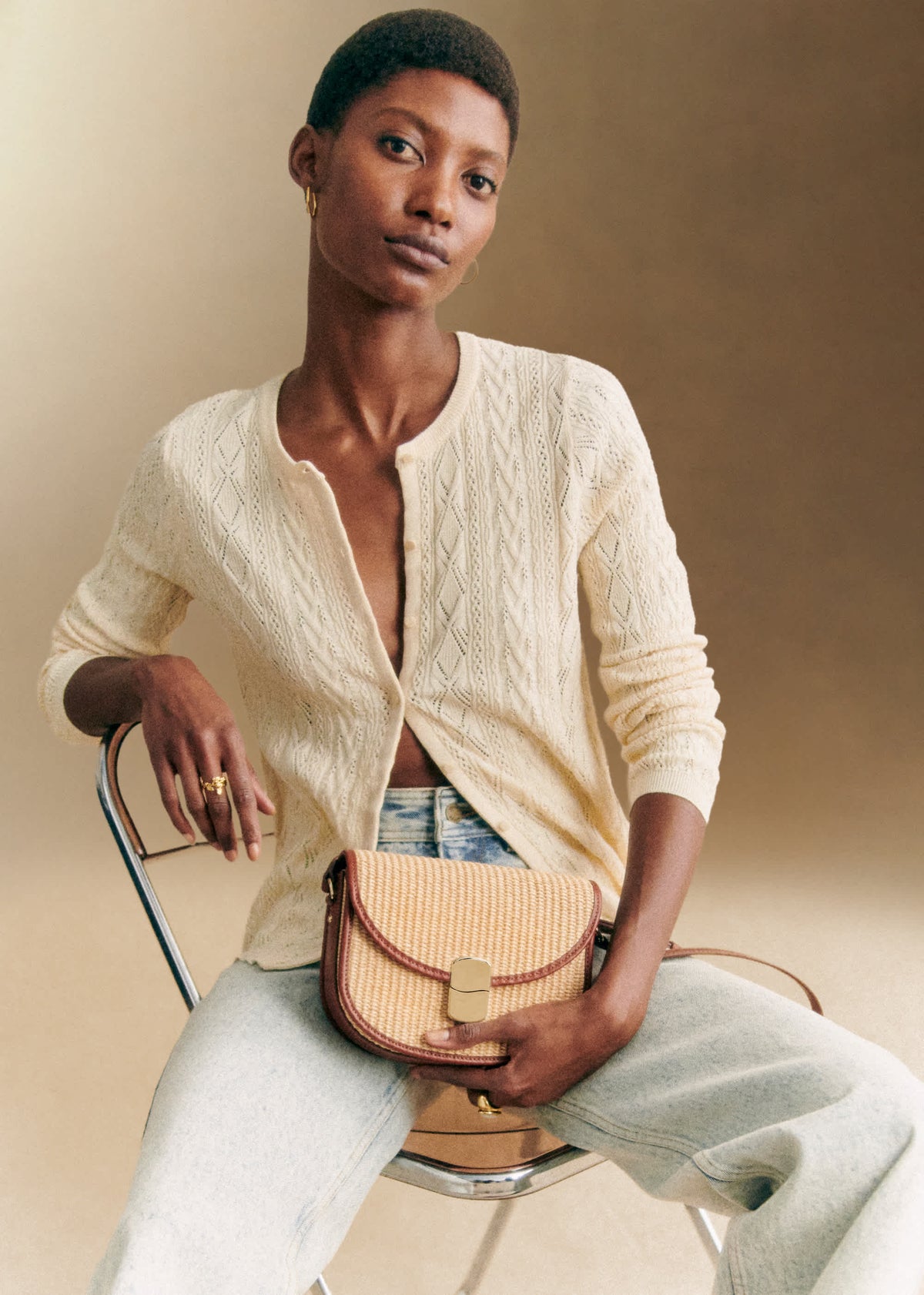 Sac Claude - Textile Sable