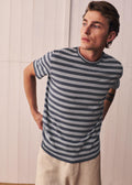 T-Shirt Fabio - Bleu Chiné / Écru