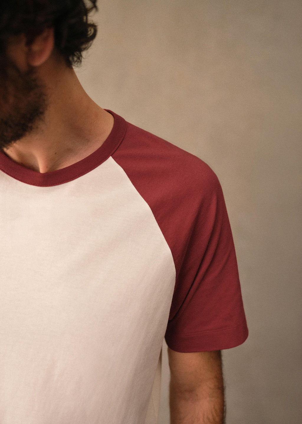 T-Shirt Anthony - Écru / Rouge Foncé