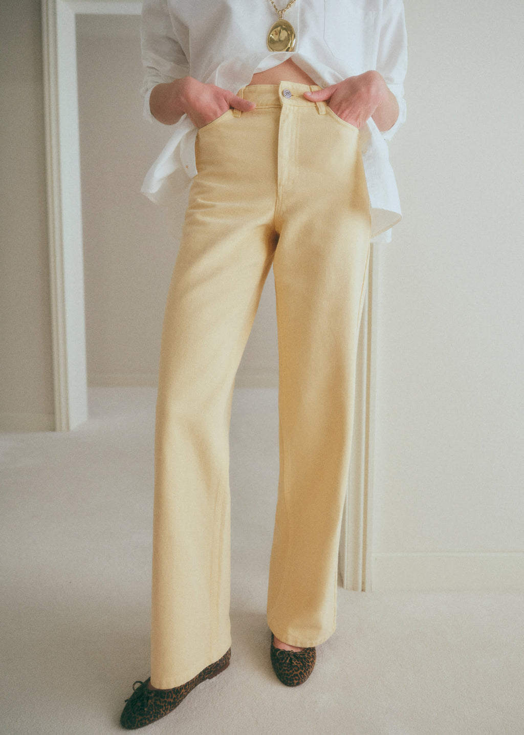 Pantalon Le Wide Leg - Paille
