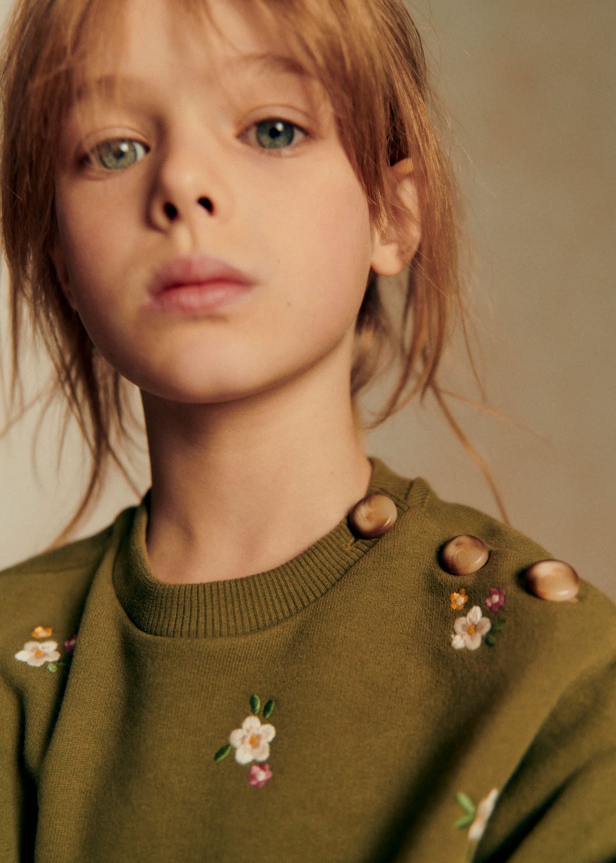 Sweat-Shirt Lulu - Vert / Broderie Altea