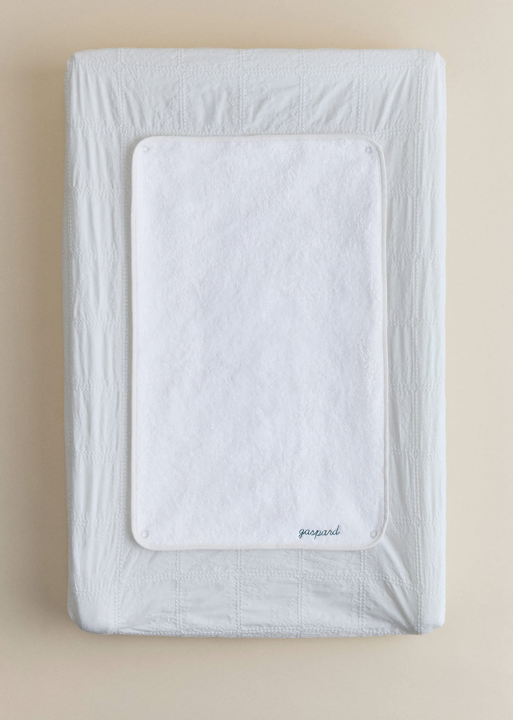 Matelas à langer nomade - Broderie Patchwork