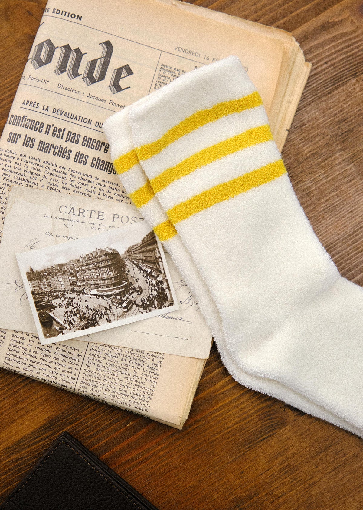 Chaussettes Eliot - Écru / Jaune