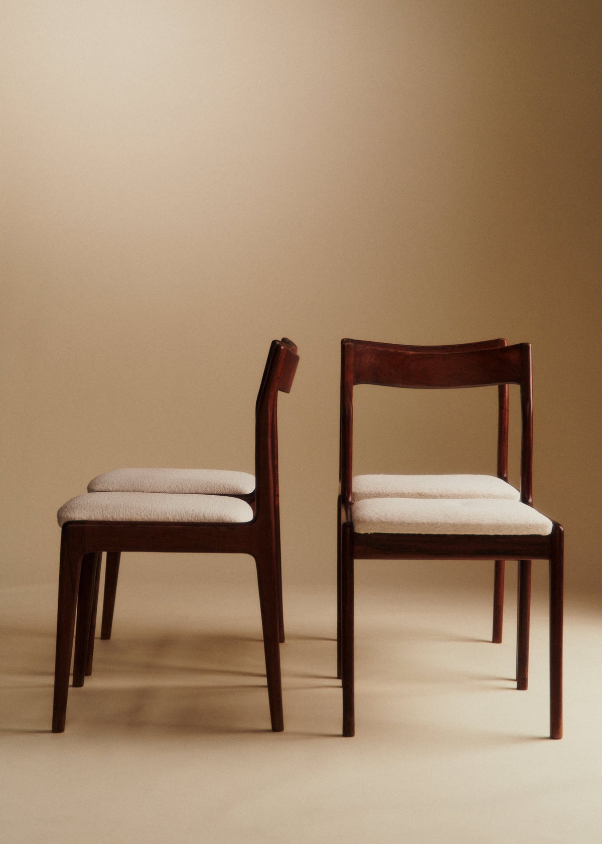 Lot de 4 chaises vintage en palissandre - Palissandre