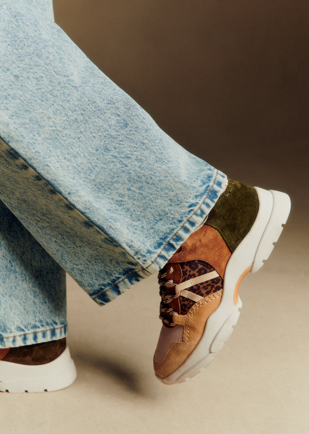 Baskets James - Léopard Multi