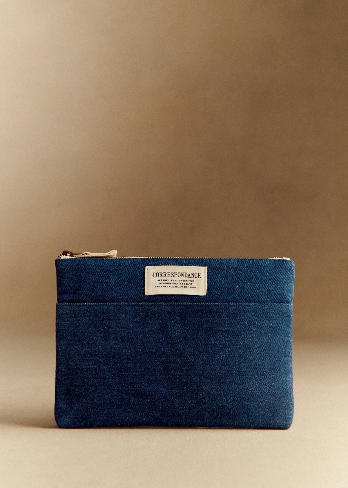 Maxi pochette plate - Denim