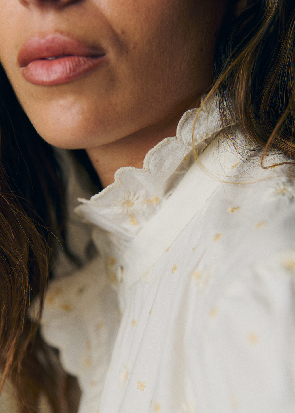 Chemise Dalhia - Marguerites Crème Écru
