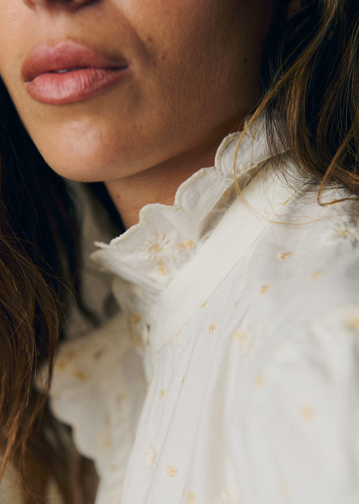 Chemise Dalhia - Marguerites Crème Écru