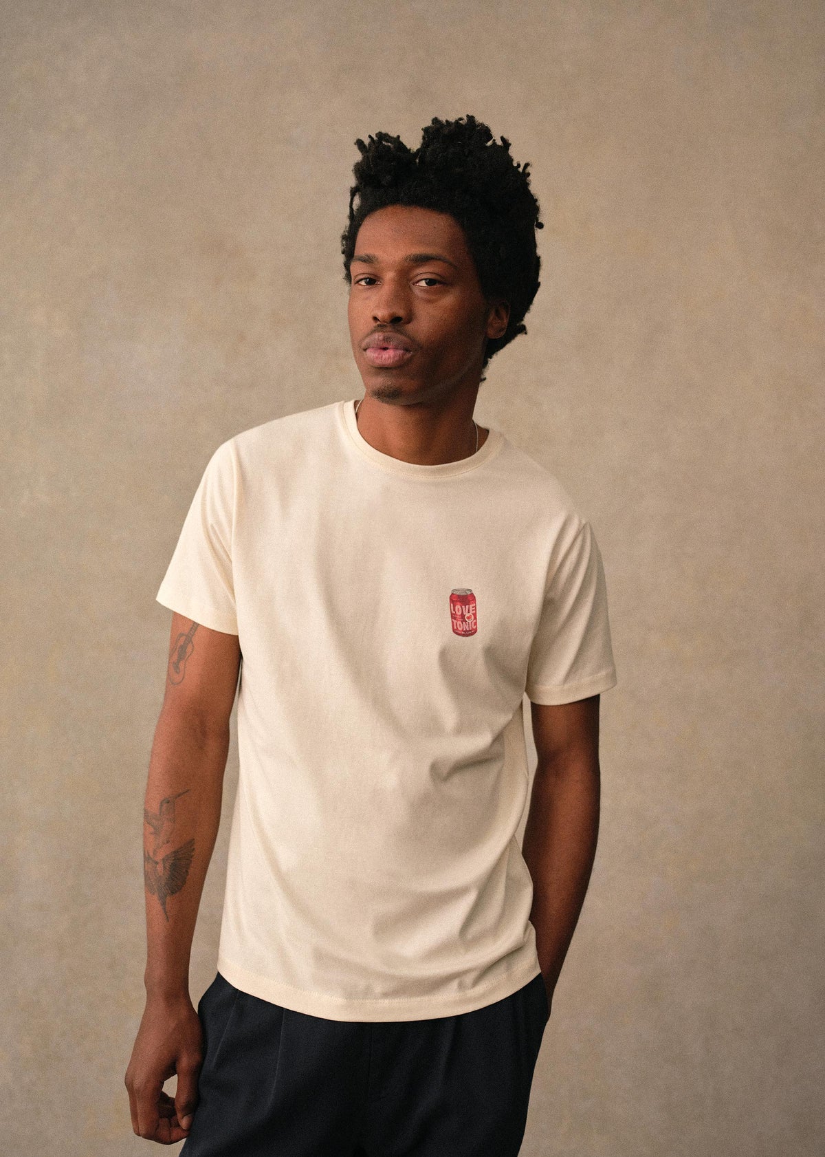 T-Shirt Canette Love Tonic - Écru