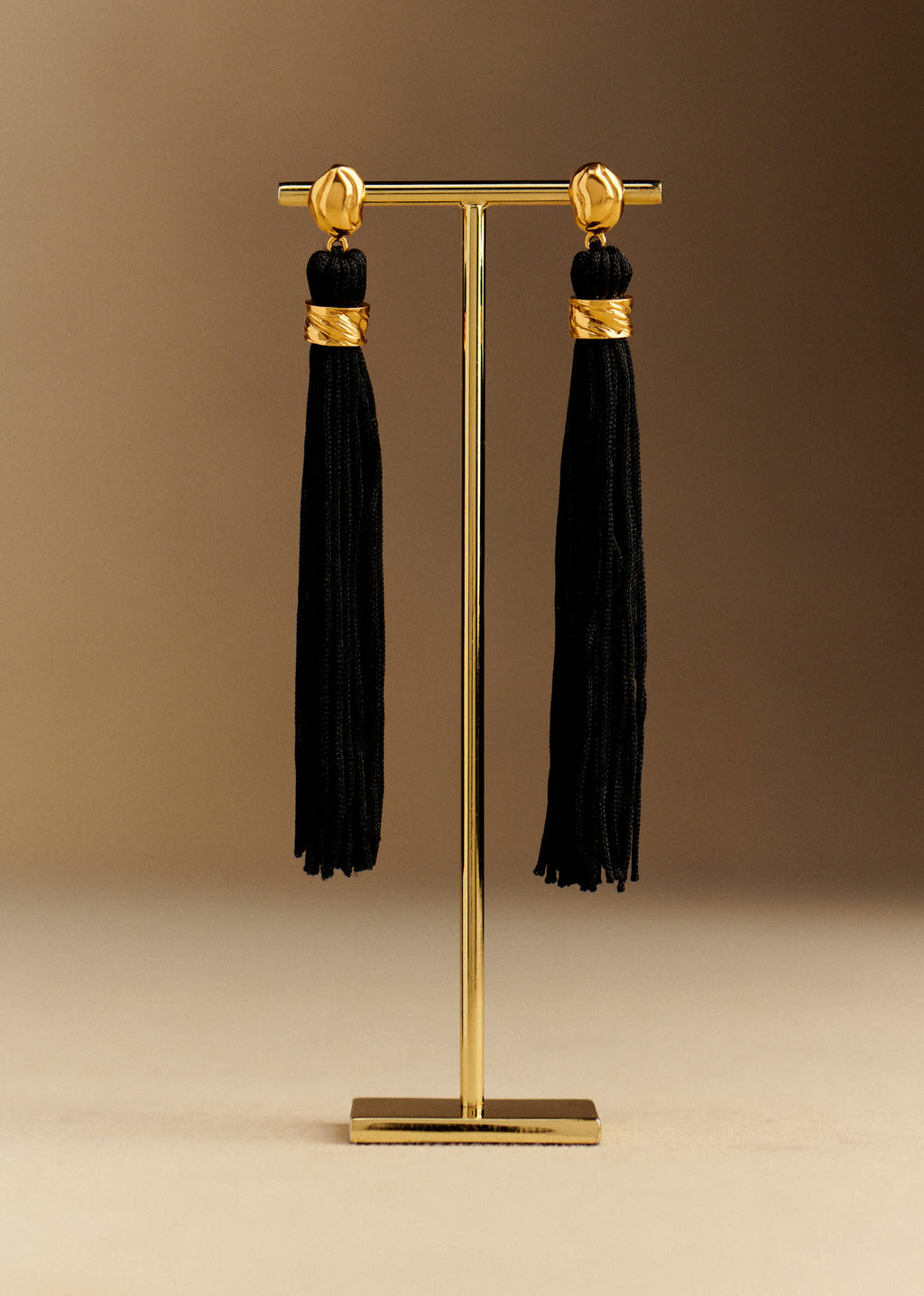 Boucles d'oreilles Bella - Noir Doré