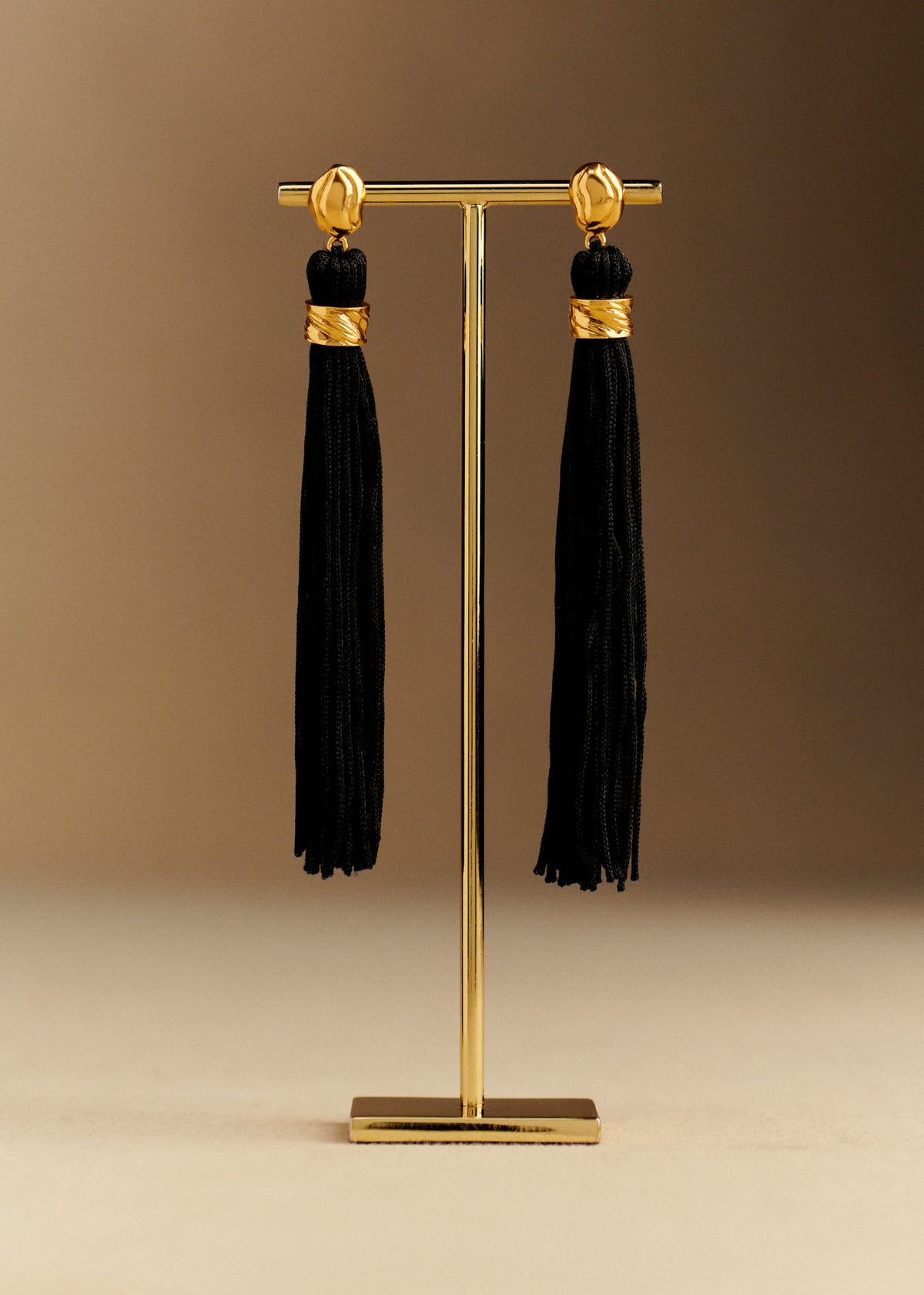 Boucles d'oreilles Bella - Noir Doré