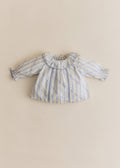 Blouse Héloïse - Rayures Lavande Broderie