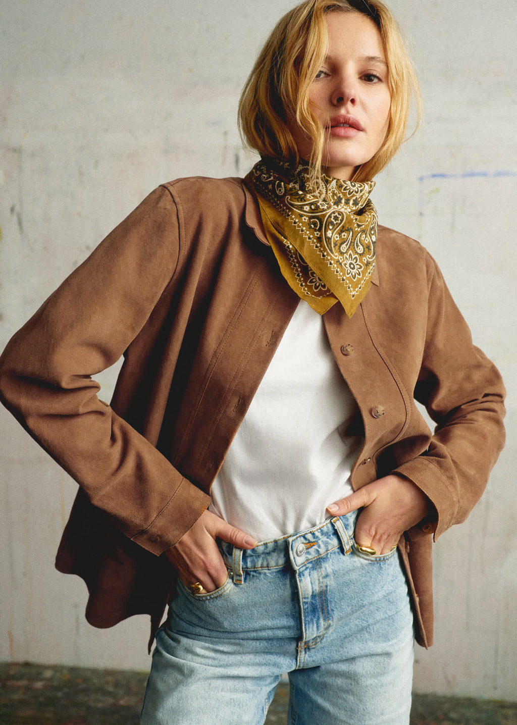 Foulard Gaston - Imprimé Bandana Kaki