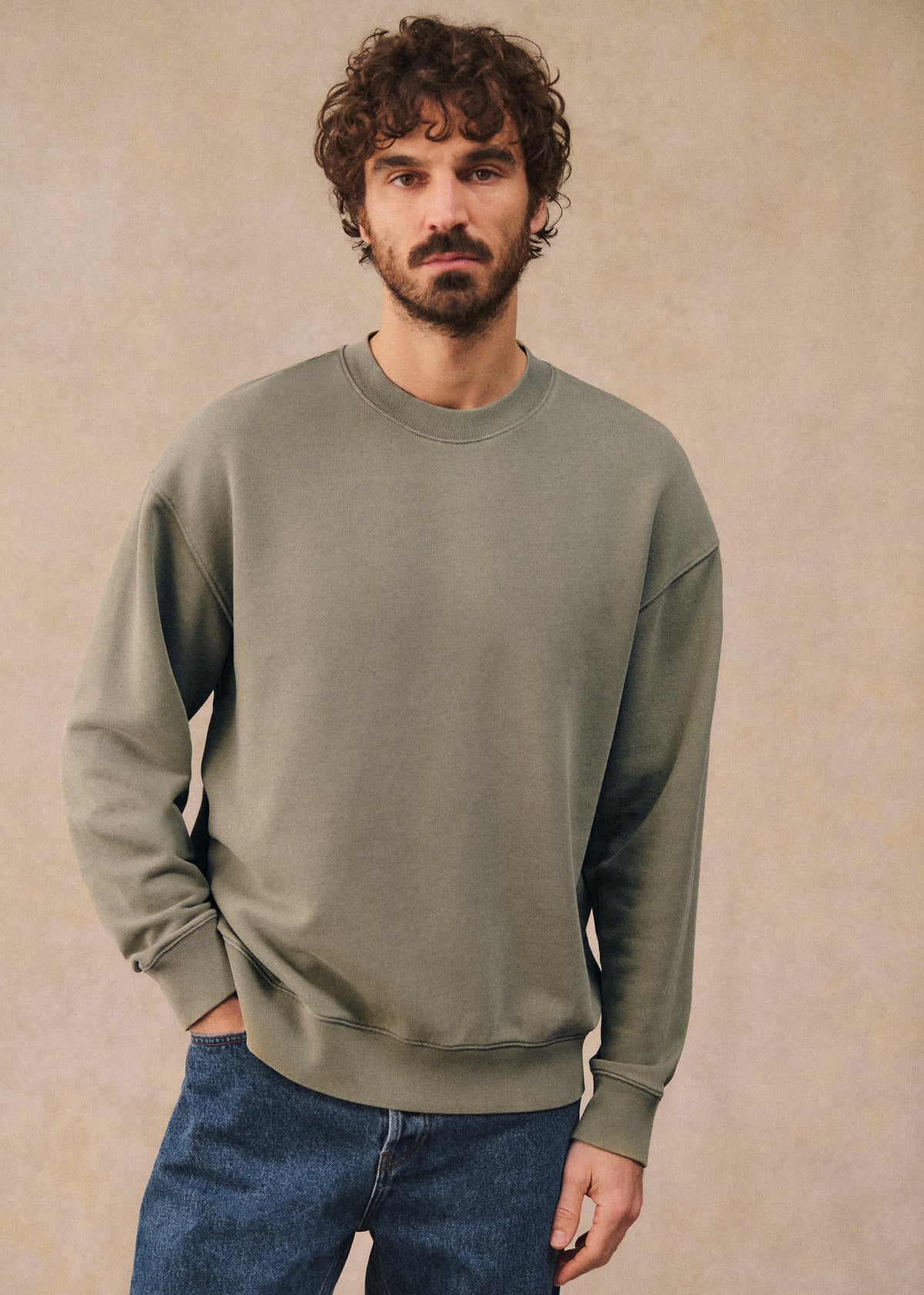 Sweatshirt Boxy - Vert Délavé
