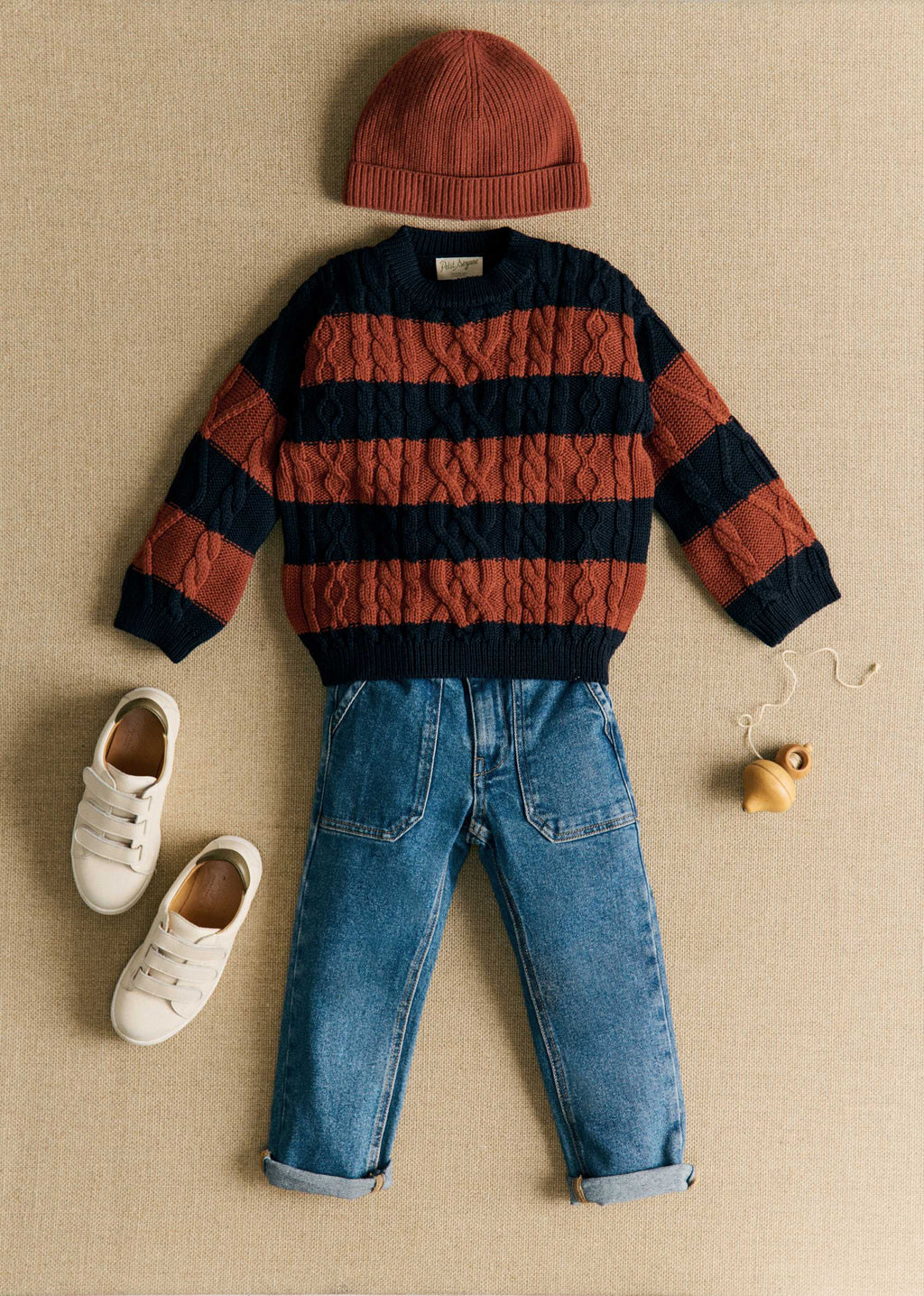 Pull Victor - Marine / Caramel