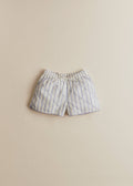 Short Coralie - Rayures Lavande Broderie
